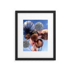 BALLOONS | happy | blue | sky | fly | glitter shine | celebrate | present | sunshine | summer | pink Framed Art Print Gallery Image 5