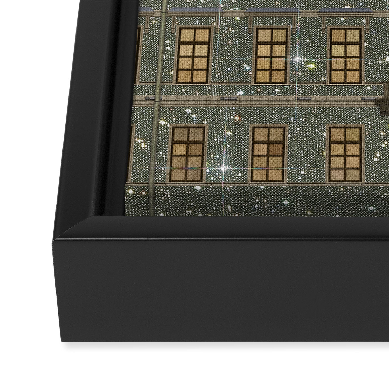 Beautiful sunset in town | sky | bling | diamonds | glitter | sparkle | city | architecture Framed Canvas Print Gallery Image 3