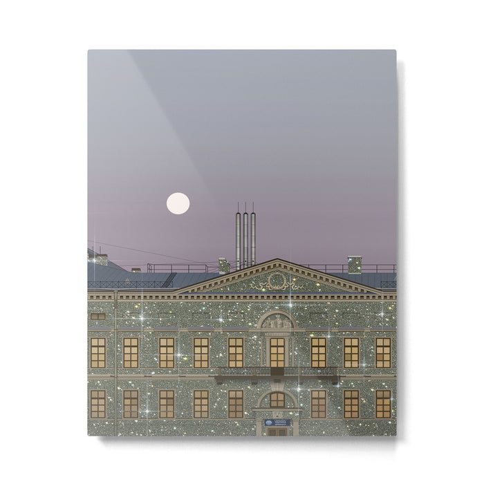 Beautiful sunset in town | sky | bling | diamonds | glitter | sparkle | city | architecture Metal Print Gallery Image 1