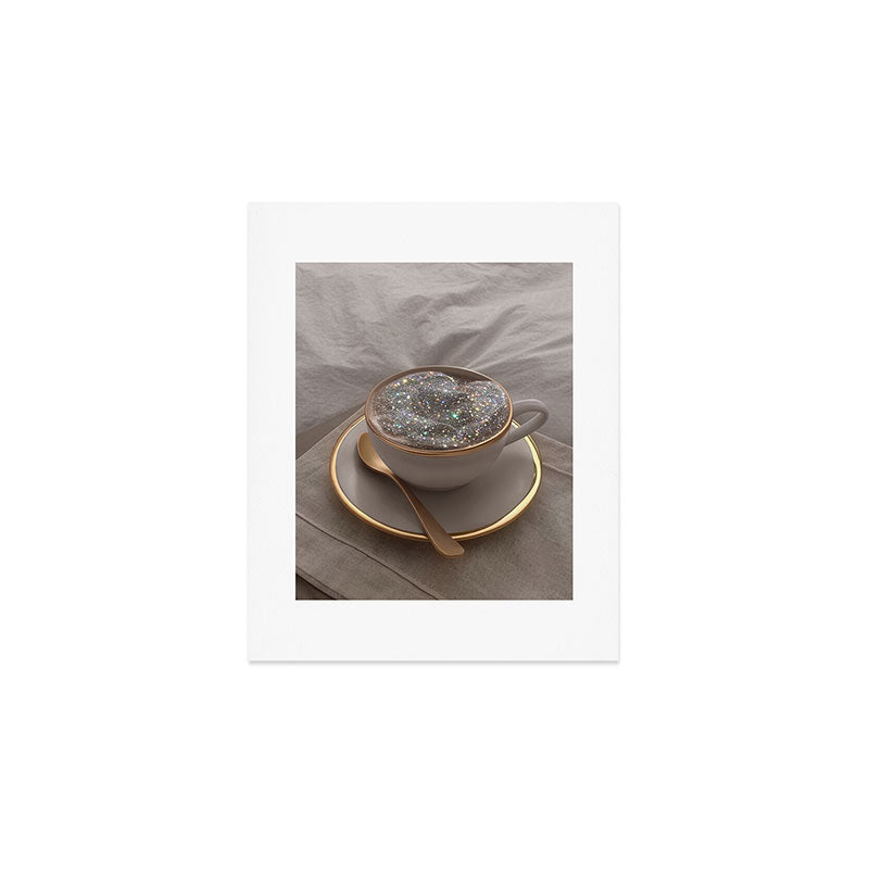Cappuccino for anyone ? | coffee | breakfast | morning | mood | beige | tasty | happy Art Print Gallery Image 1