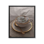 Cappuccino for anyone ? | coffee | breakfast | morning | mood | beige | tasty | happy Framed Canvas Print Gallery Image 8