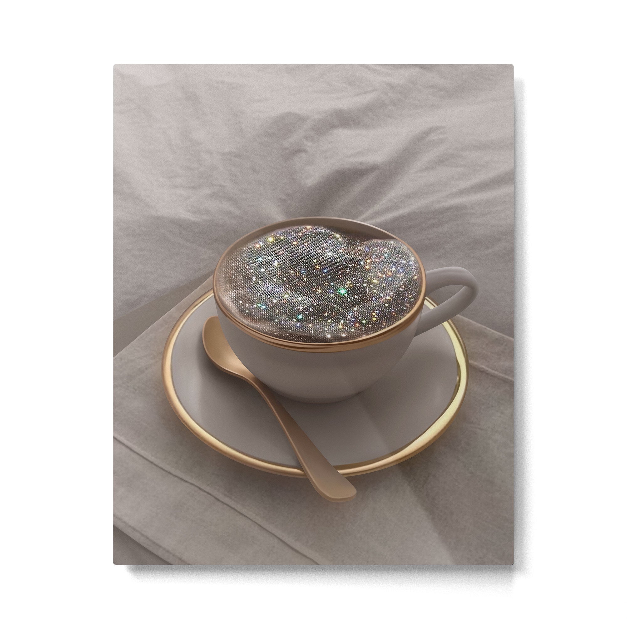 Cappuccino for anyone ? | coffee | breakfast | morning | mood | beige | tasty | happy Metal Print Gallery Image 6