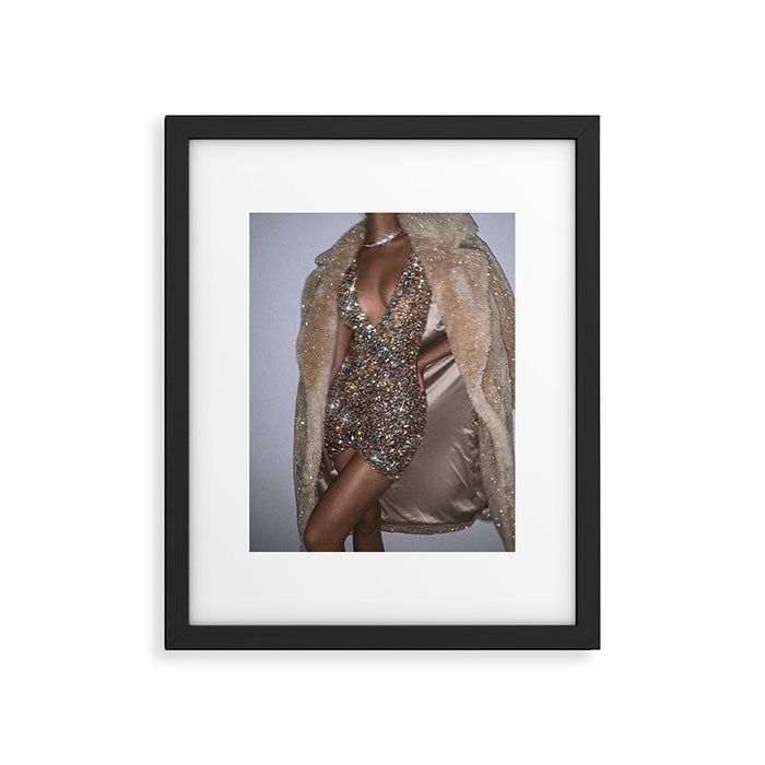 CELEBRATING MOOD | glitter | glamour | shiny | fashion | dress | gorgeous | style | chic | elegant  Framed Art Print Gallery Image 1