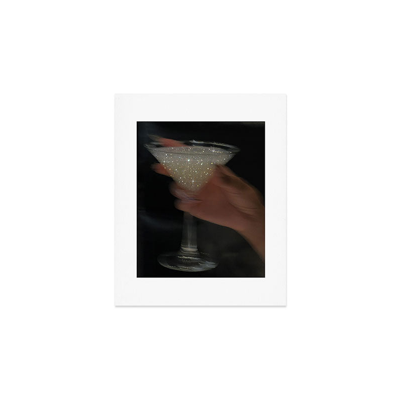 Cheers love | glitters | diamonds | sparkle | sparkling | diamond | shine | festive | celebrating | cocktail | collage | glamour Art Print Gallery Image 1
