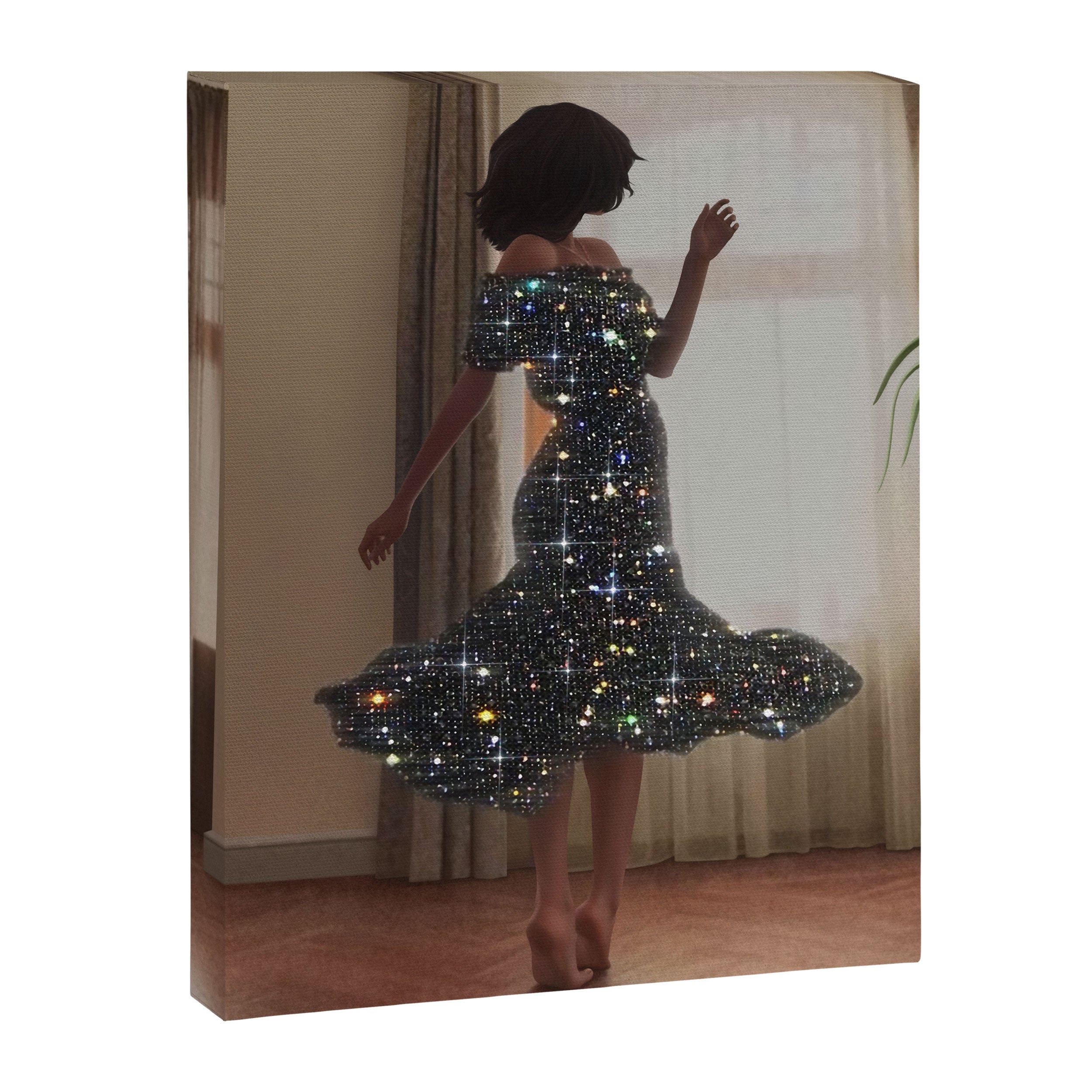 DANCE | happy | collage | dress | sparkle | woman | home | happiness | Weekend | glitter | shine |  Canvas Print Gallery Image 8