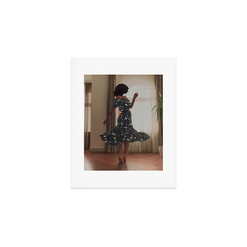 DANCE | happy | collage | dress | sparkle | woman | home | happiness | Weekend | glitter | shine |  Art Print Gallery Image 1