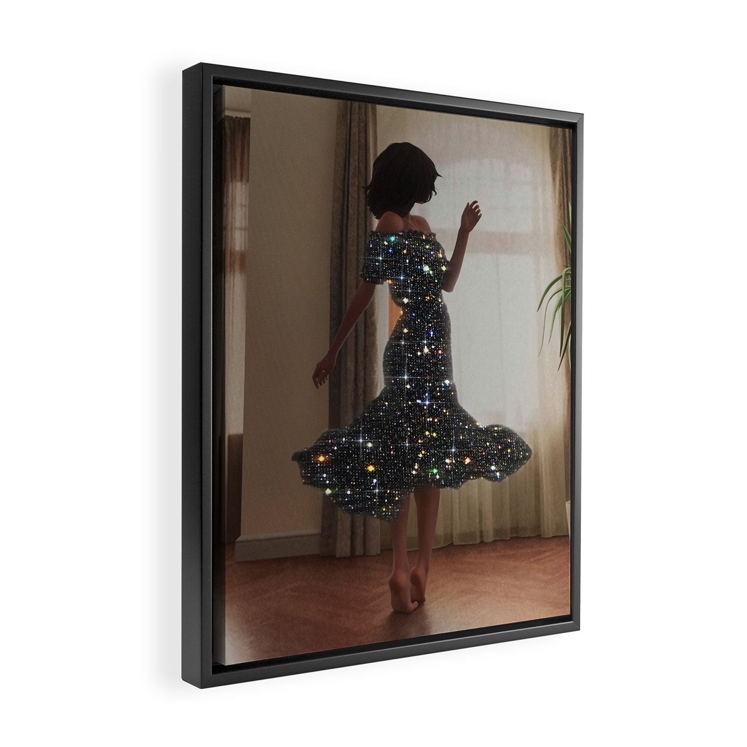 DANCE | happy | collage | dress | sparkle | woman | home | happiness | Weekend | glitter | shine |  Framed Canvas Print Gallery Image 2