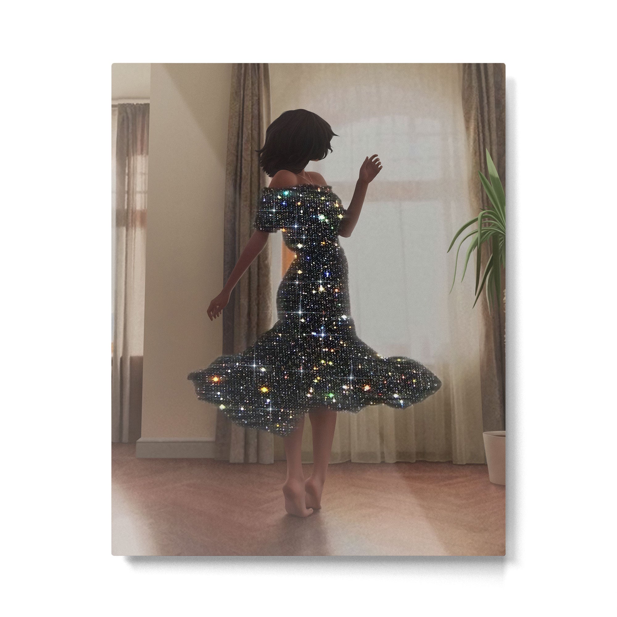 DANCE | happy | collage | dress | sparkle | woman | home | happiness | Weekend | glitter | shine |  Metal Print Gallery Image 6