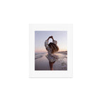DANCING ON THE BEACH | dance | sunset | summer | dress | glitter | bling |  collage | vibe | happy  Art Print Gallery Image 1