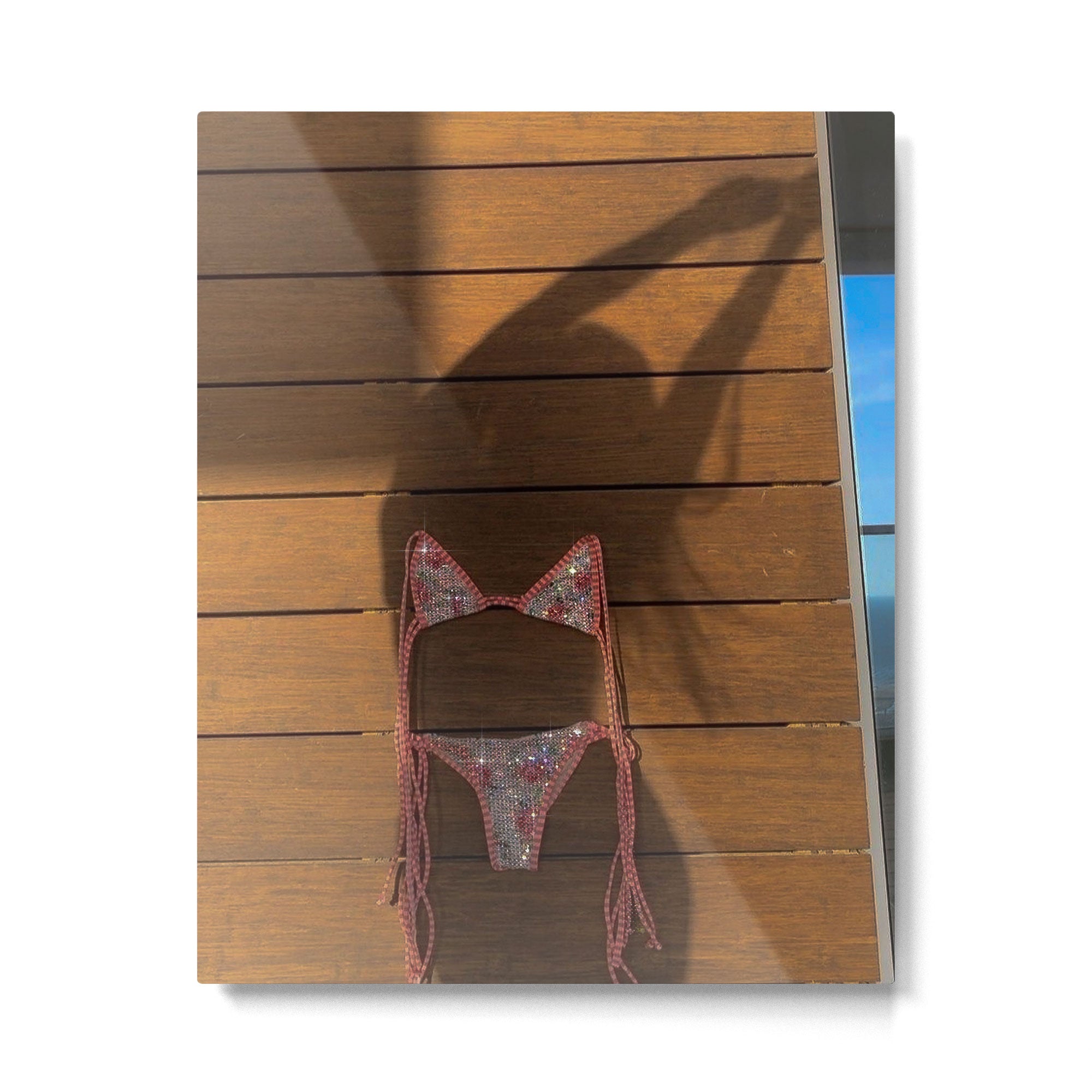 DANCING WITH THE SHADOW | collage | swim | summer | pink | girl | collage | hot | weekend | bling Metal Print Gallery Image 4