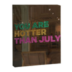 July - HOT SUMMER | collage art by Yana Potter | glitter art | collage creative | summer mood | sunshine Canvas Print Gallery Image 6