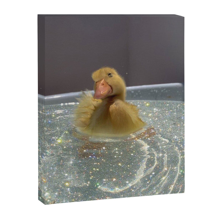 LITTLE HAPPINESS | duck | chick | collage | bath | happy | positive | cute | pet | animal | smile  Canvas Print Gallery Image 1