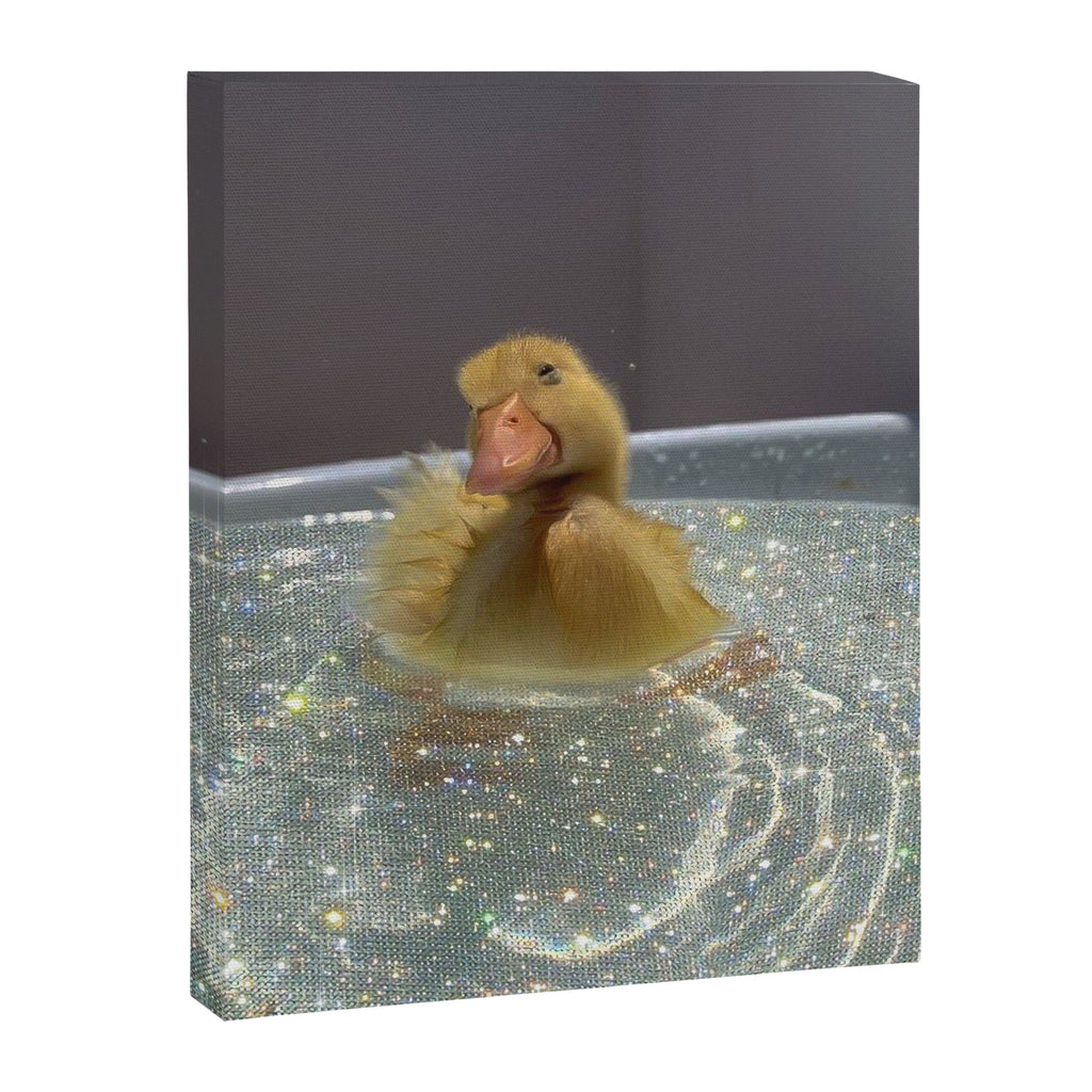 LITTLE HAPPINESS | duck | chick | collage | bath | happy | positive | cute | pet | animal | smile  Canvas Print Gallery Image 6