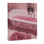 MAGIC BATHROOM | pink | pastel | shower | aesthetic | meme | funny | girly | positive | glitter  Canvas Print Gallery Image 8