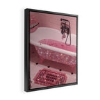 MAGIC BATHROOM | pink | pastel | shower | aesthetic | meme | funny | girly | positive | glitter  Framed Canvas Print Gallery Image 2