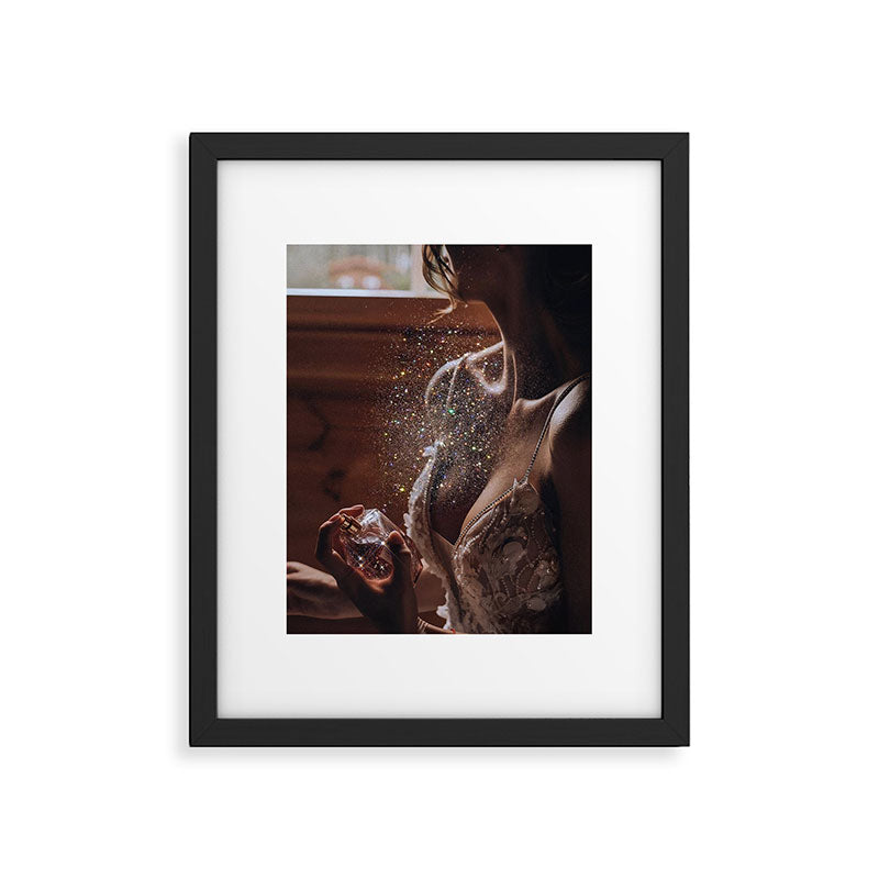MAGIC IN ACTION | woman | perfume | Parisian | dark | evening | date | aesthetic | vintage | retro  Framed Art Print Gallery Image 5