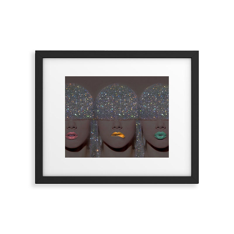 Magic people vol.3 | disco |  70s | 80s | hair | style | vintage | retro | collage | glitter | vibe Framed Art Print Gallery Image 5
