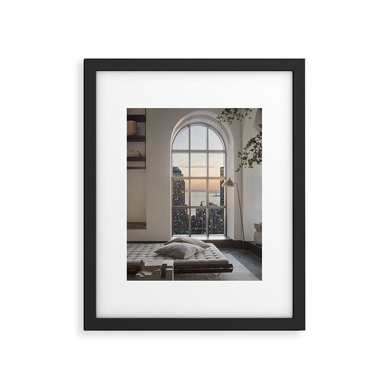 NEW YORK VIEW | city | window | view | building | aesthetic | bling | sparkle | shine | glitter  Framed Art Print Gallery Image 5