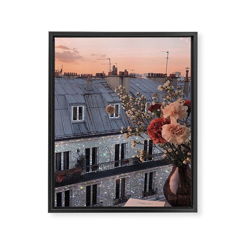 PARIS (vol.1) | Parisian | France | Europe | beautiful buildings | street | glitter | shiny | bling  Framed Canvas Print Gallery Image 3