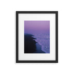 PURPLE MAGIC | seascape | glitter collage art | aesthetic of nature | yana potter digital art Framed Art Print Gallery Image 5