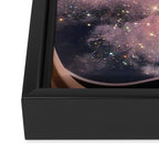 SHINING SKY | plane | illuminator | fly | freedom | travel | clouds | pink | cute | glitter | bling Framed Canvas Print Gallery Image 3