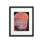 SHINING SKY | plane | illuminator | fly | freedom | travel | clouds | pink | cute | glitter | bling Framed Art Print Gallery Image 5