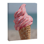 Shiny Pink Ice Cream - Glitter| pastel | pink | art print | beach | | ice cream | summer | ocean  Canvas Print Gallery Image 6