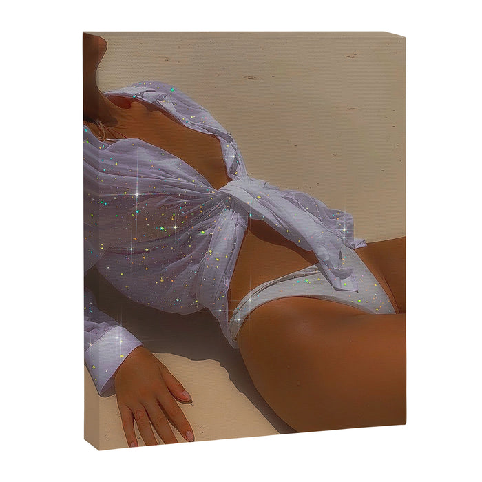 SO READY FOR THE SUMMER | collage | body | summer | sunshine | tan | legs | elegant | glitter  Canvas Print Gallery Image 1