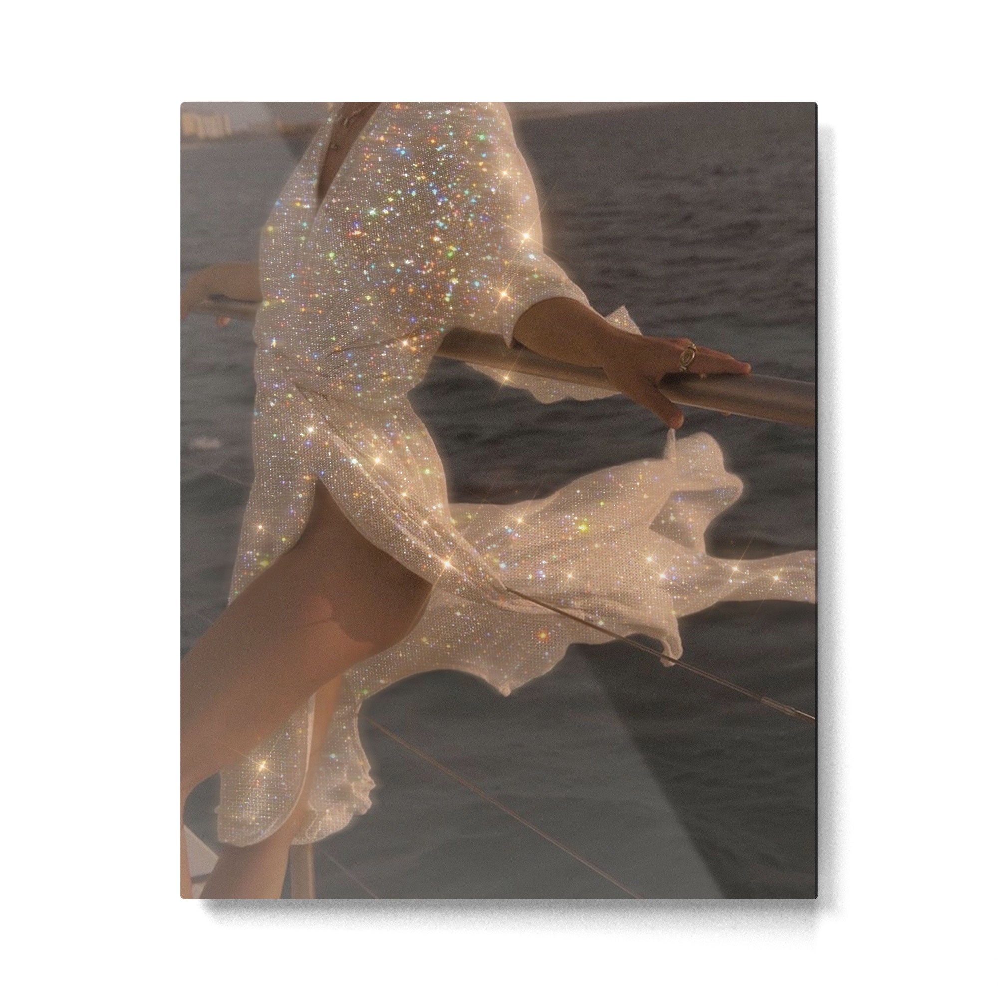 SPARKLE GLITTER DRESS | fashion | style | dress | summer | sunshine | weekend | collage | vintage |  Metal Print Gallery Image 4
