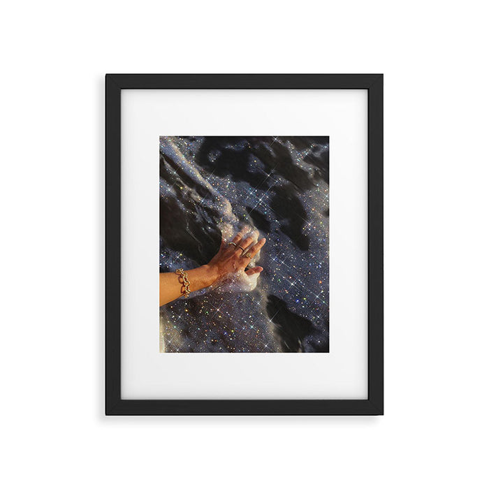 SUMMER, I MISS YOU | collage | waves | ocean | sea | summer | vacation | happy | touch | blue  Framed Art Print Gallery Image 1
