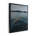THE DIVE | summer | swim | ocean | waves | blue | summer | swim | sea | bling | shining | glitter |  Framed Canvas Print Gallery Image 2