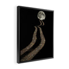 THE MOON | glitter | gold | path | full | planet | star | sky | night | glitter  Framed Canvas Print Gallery Image 2