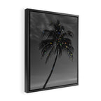 THE PALM | collage | glitter | shiny | summer | beach | black and white | diamonds | creative | hot Framed Canvas Print Gallery Image 2