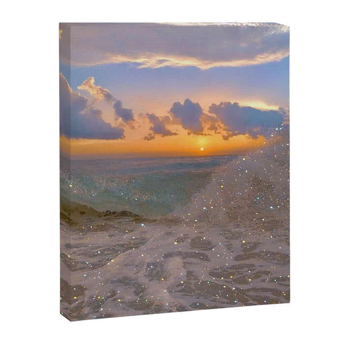 THE STORM | sea | ocean | waves | sky |  seascape | blue | summer | glitter | sparkle | nature Canvas Print Gallery Image 1