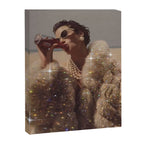 THIRST IN DESERT | collage art by Yana Potter | classic art | old Hollywood style | coat | vintage Canvas Print Gallery Image 8