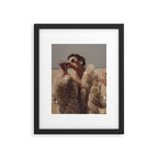 THIRST IN DESERT | collage art by Yana Potter | classic art | old Hollywood style | coat | vintage Framed Art Print Gallery Image 6