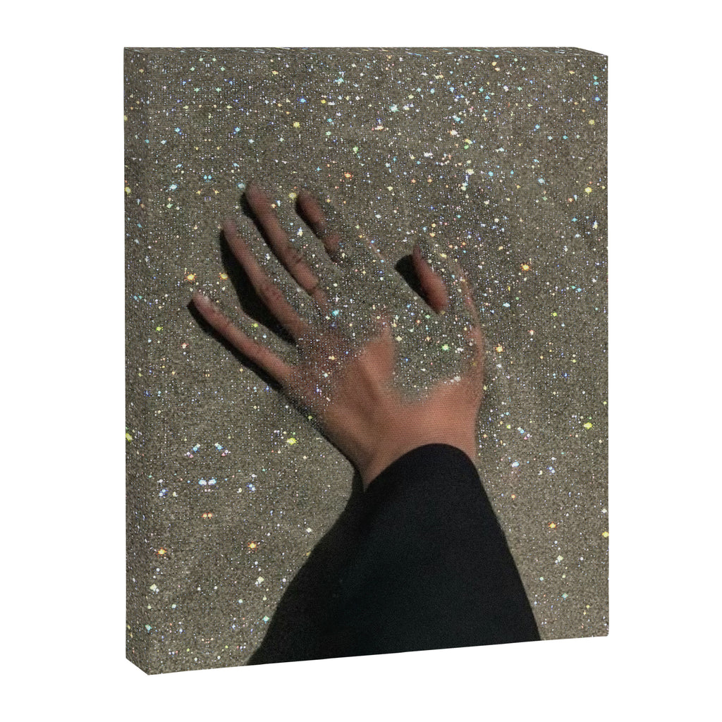 TOUCHING THE GOLDEN SAND | beach | summer | collage | glitter | warm | sunshine | summer | hand  Canvas Print Gallery Image 6