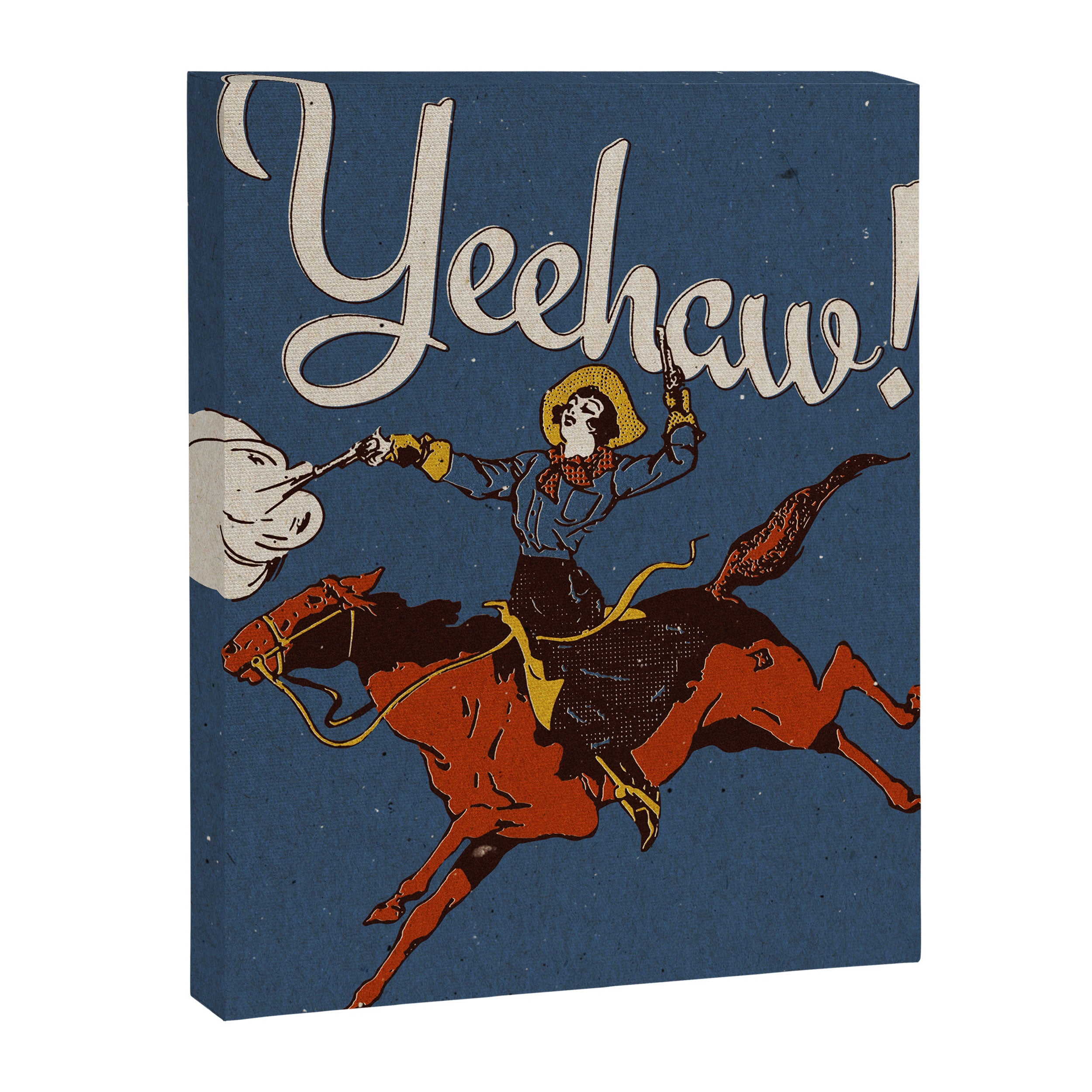 Yeehaw! Blue Canvas Print Gallery Image 6