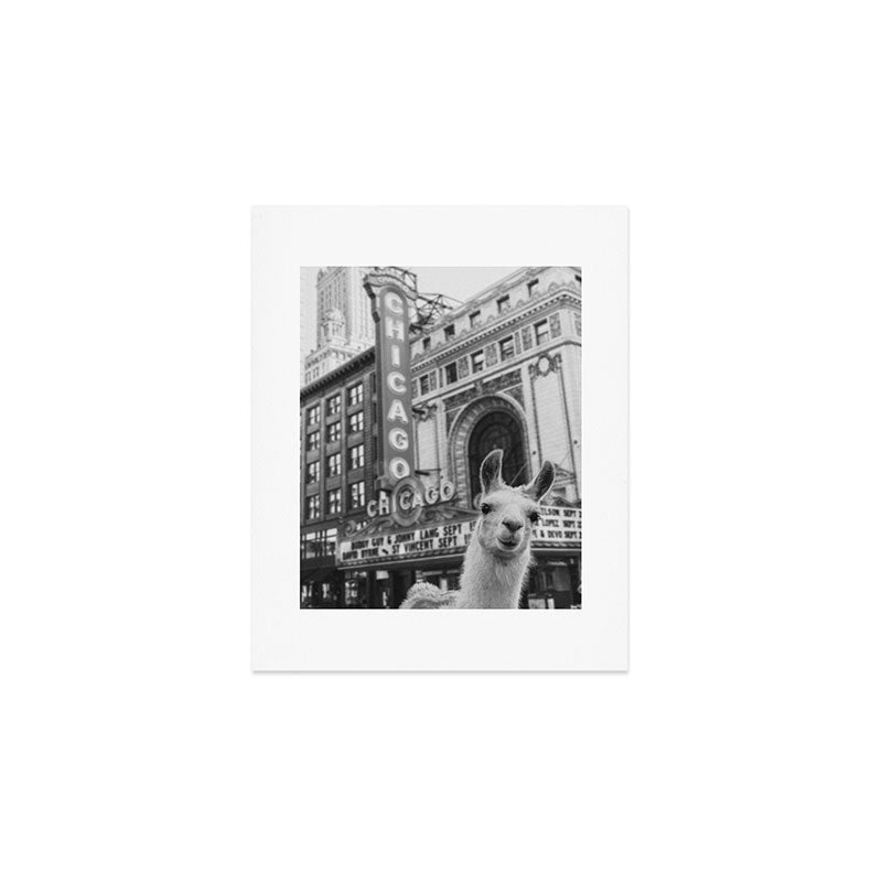 Chicago Llama Art Print
