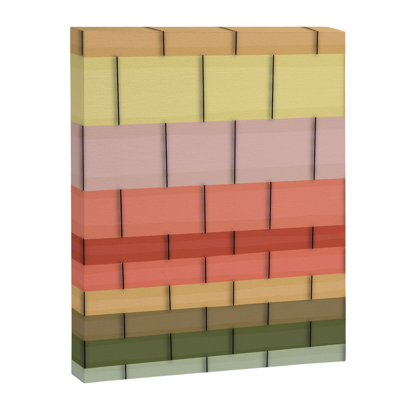 Colorful Tiles In Lines Canvas Print