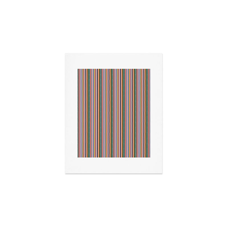 Muted Color Stripes of Joy Art Print Gallery Image 1