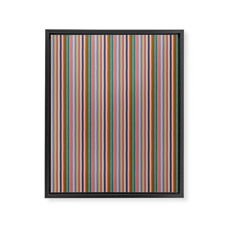 Muted Color Stripes of Joy Framed Canvas Print Gallery Image 8