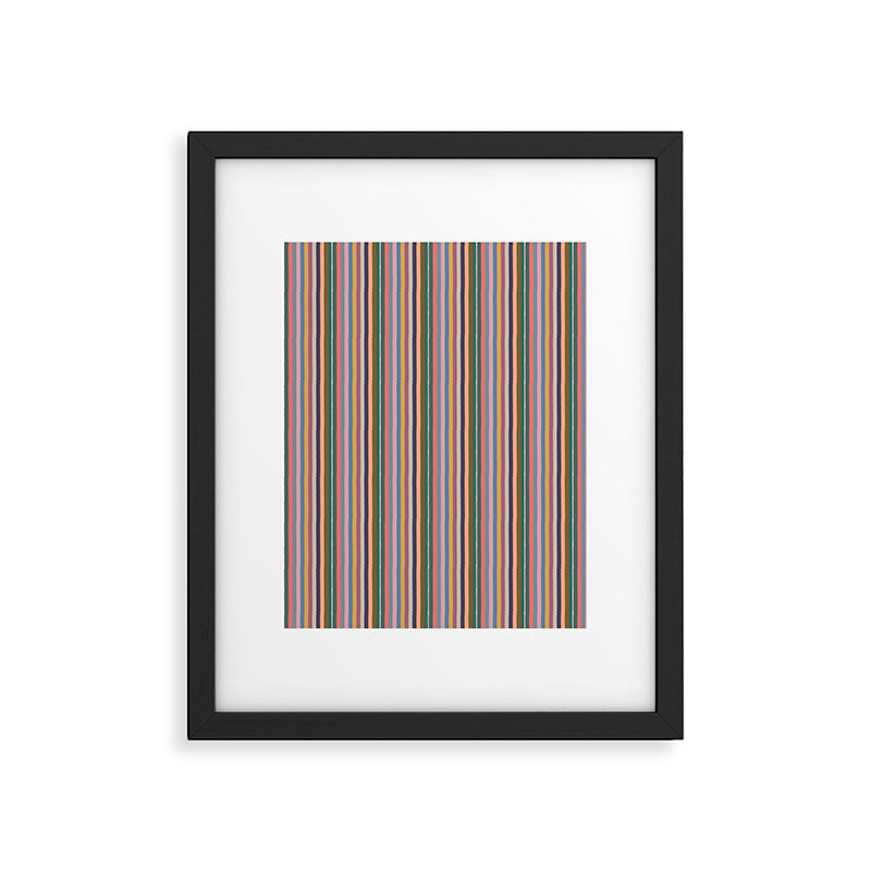 Muted Color Stripes of Joy Framed Art Print