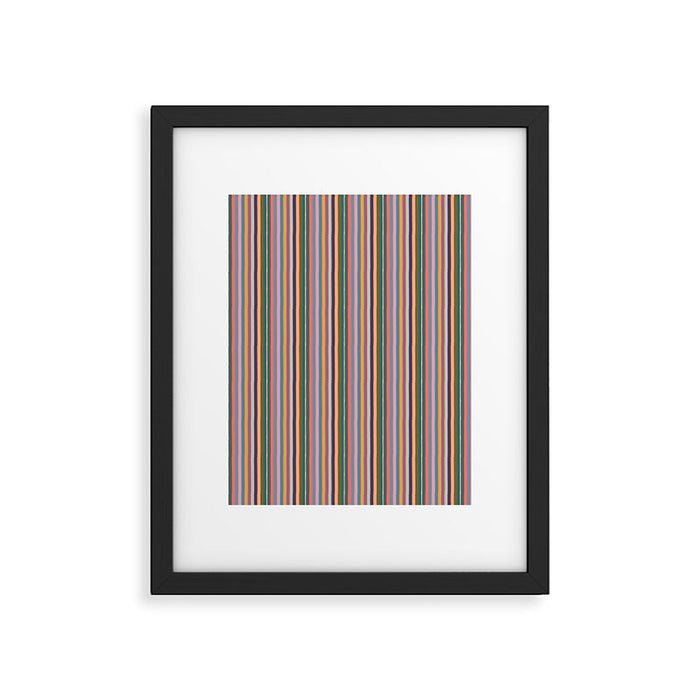 Muted Color Stripes of Joy Framed Art Print Gallery Image 1