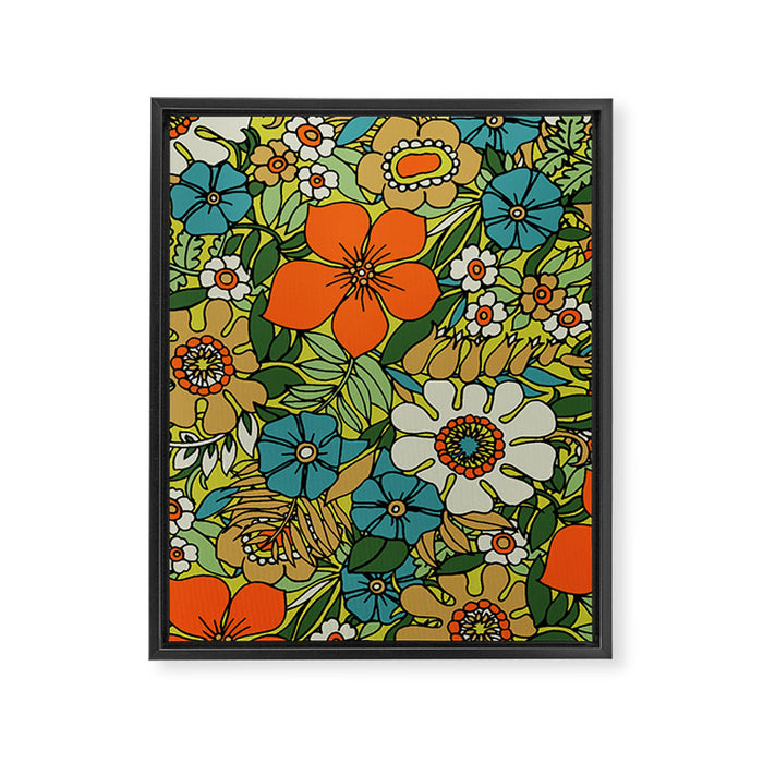 70s Plate Framed Canvas Print Gallery Image 1