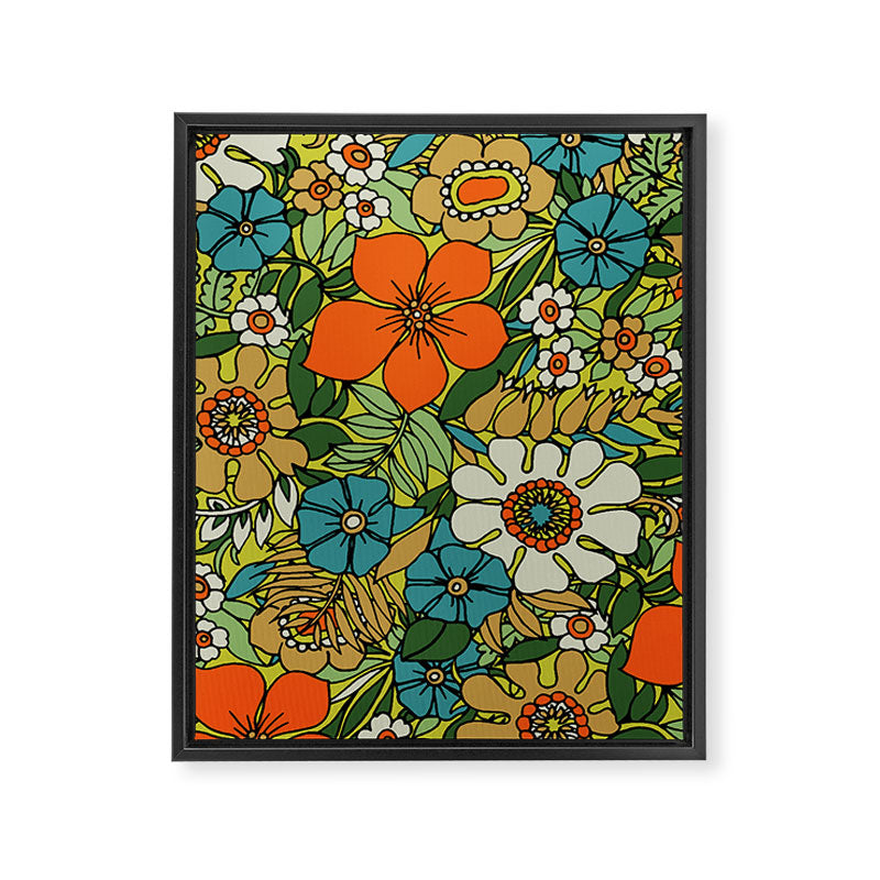 70s Plate Framed Canvas Print Gallery Image 8