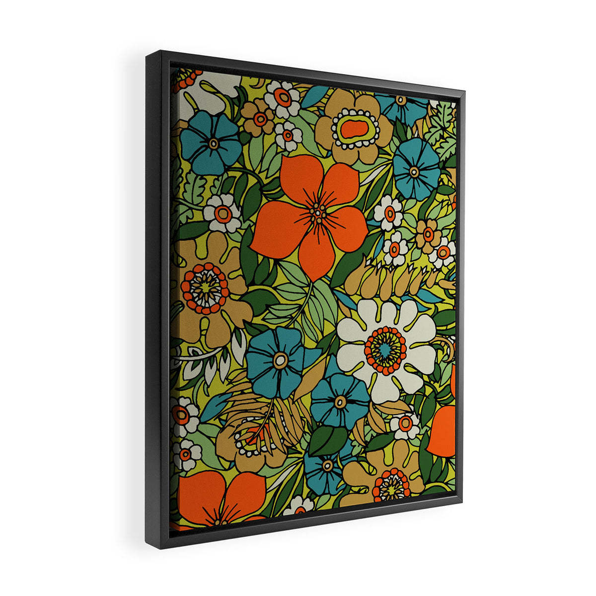 70s Plate Framed Canvas Print Gallery Image 2