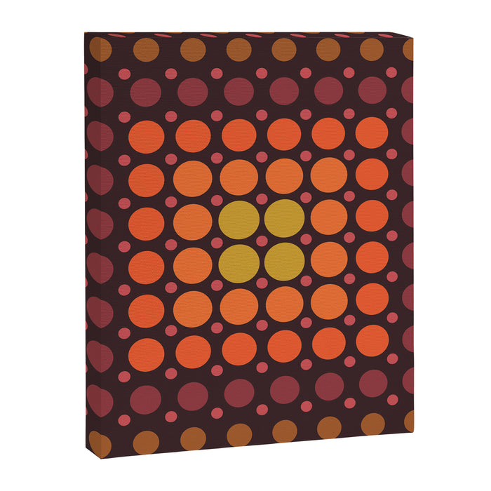 Dotted Retro Gradient - Hazel Canvas Print Gallery Image 1