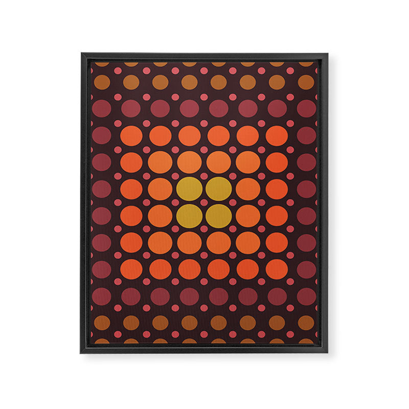 Dotted Retro Gradient - Hazel Framed Canvas Print Gallery Image 8