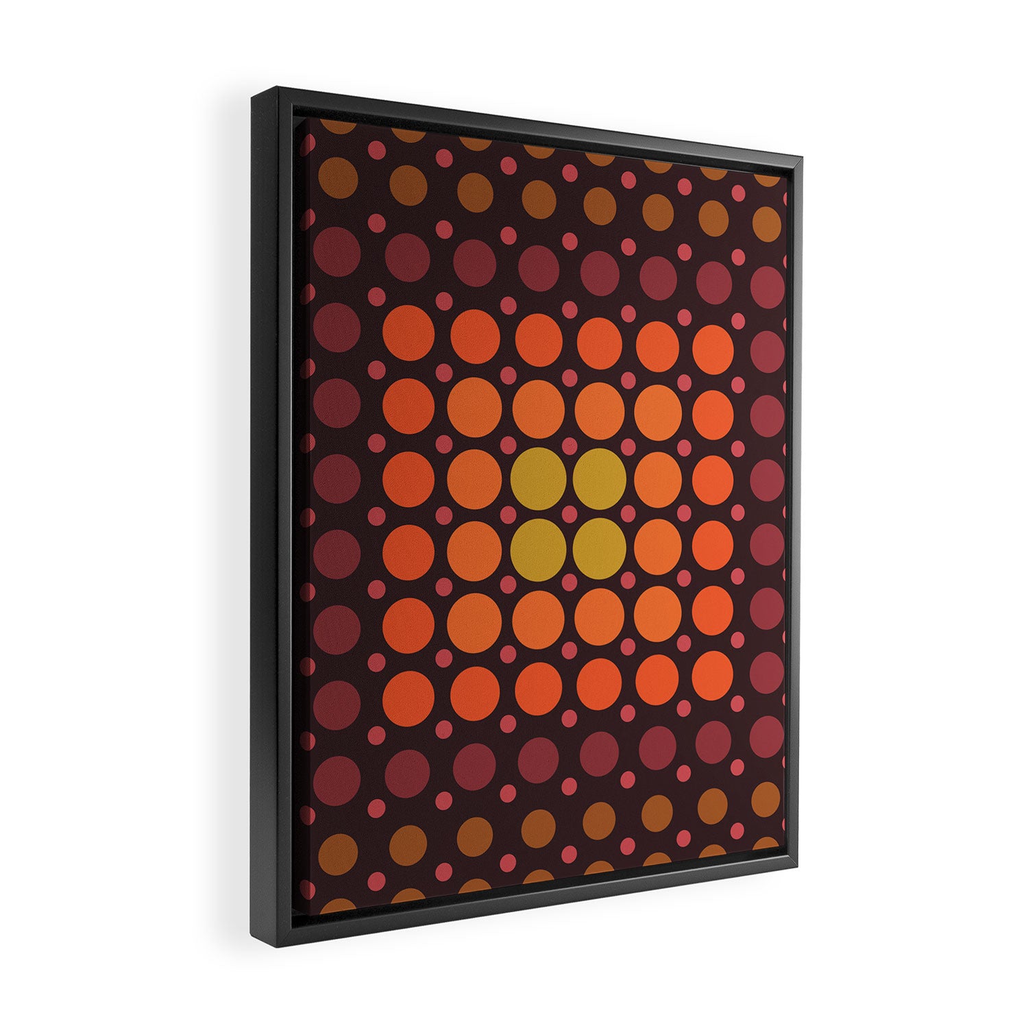 Dotted Retro Gradient - Hazel Framed Canvas Print Gallery Image 2
